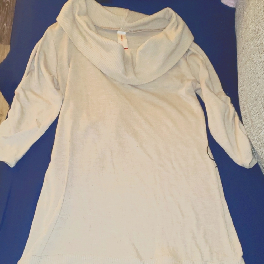 Tan cowlneck sweater
